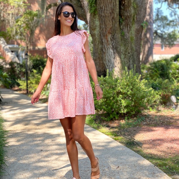 Peachy leopard dress - Picture 2 of 3